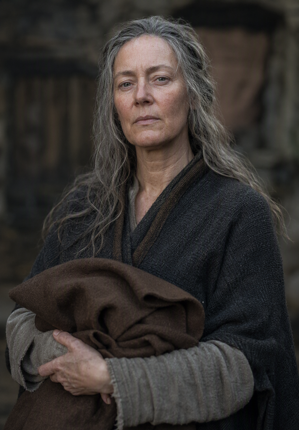 Merta — Col's mother, keeping vigil at the boundary